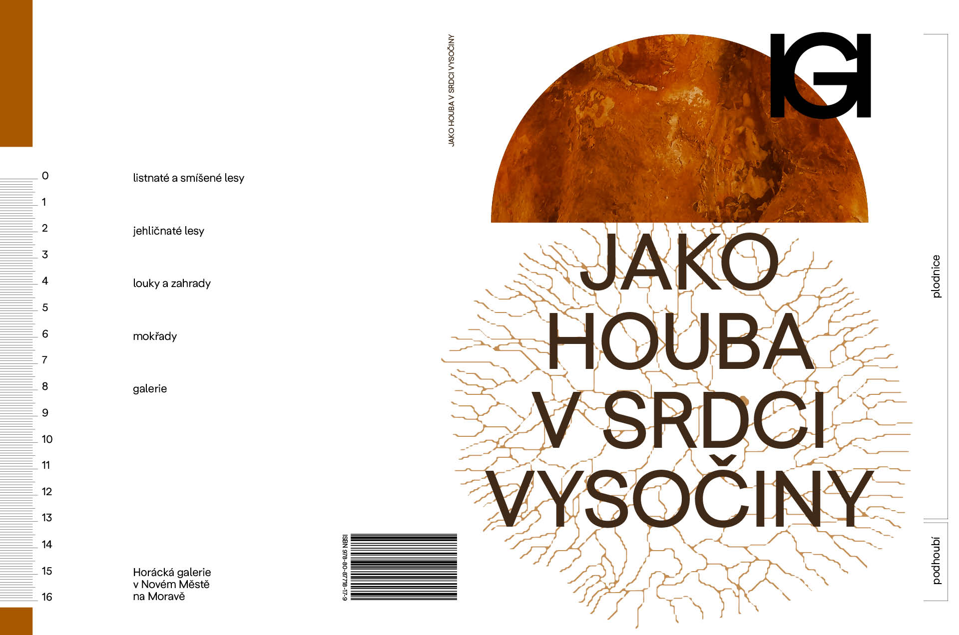 Úvodní obrázek portfolia prací grafického designera Jakub Janeba, projekt Výstava Jako houba v srdci Vysočiny